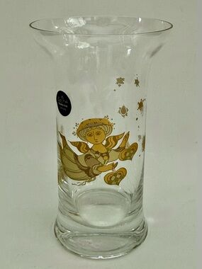 Rosenthal Studio Line Germany Bjørn Wiinblad Crystal Angel Heart Vase 5” Signed